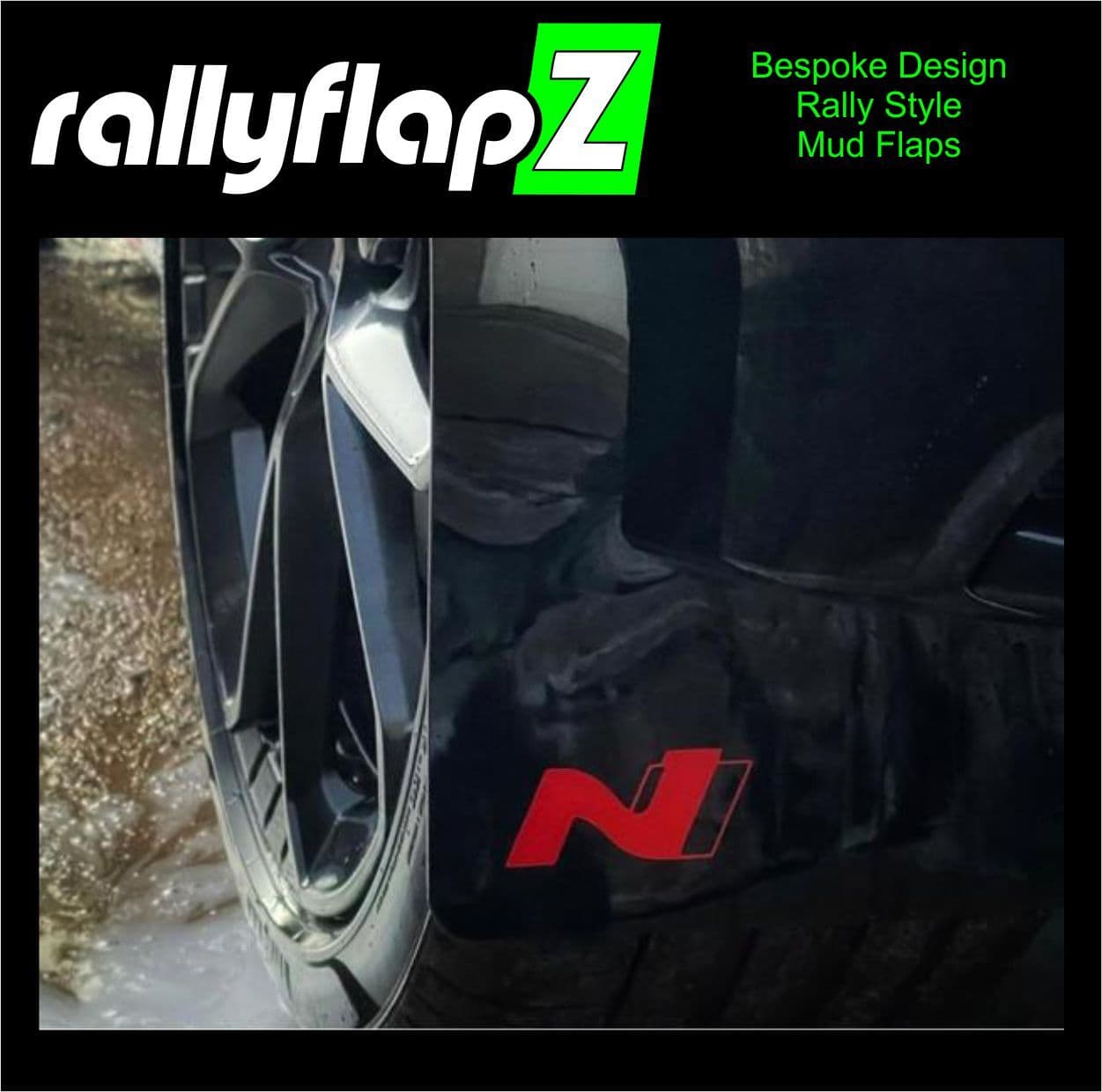 *RallyflapZ* to fit Hyundai i20N / N-Line (Hatchback) mudflaps