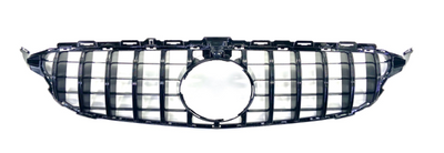 Zunsport Mercedes C Class W205 AMG GT-R Panamericana Style Front Grille (Without Camera Hole) - Black
