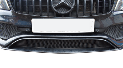 Zunsport compatible with Mercedes A Class W176 A45 AMG / With Aero-pack Splitter - Centre Grille - Black