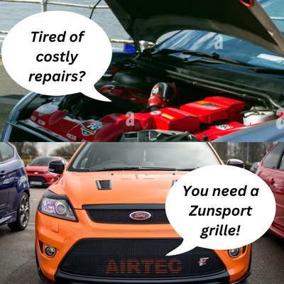 Zunsport Ford Transit Custom - Front Grille Set (With Parking Sensors)
