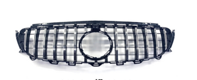 Zunsport compatible with Mercedes E Class W213 AMG GT-R Panamericana Style Front Grille - Black / Chrome Finish