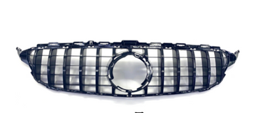 Zunsport compatible with Mercedes C Class W205 AMG GT-R Panamericana Style Front Grille - Black