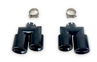 Zunsport compatible with Land Rover Defender Exhaust Tips - Black