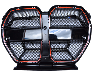 Zunsport BMW G8X M3 & M4 CS / M4 CSL - Front Grille Mesh Set (with cut out) - Black