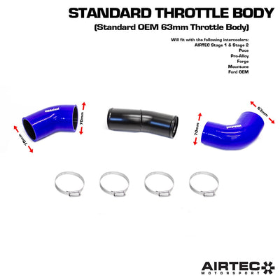 Focus RS Mk2 - 70mm Cold Side Boost Pipe