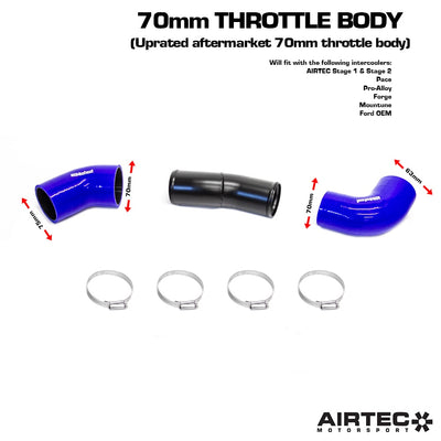 Focus RS Mk2 - 70mm Cold Side Boost Pipe