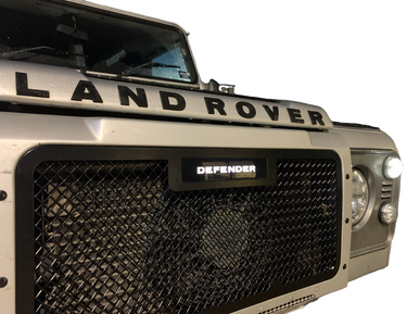 Zunsport Landrover Defender Stainless Steel Illuminated Front Grille - Black