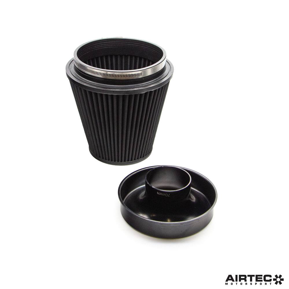 Focus RS Mk2 Cosworth Grp A Cone filter with Black alloy trumpet