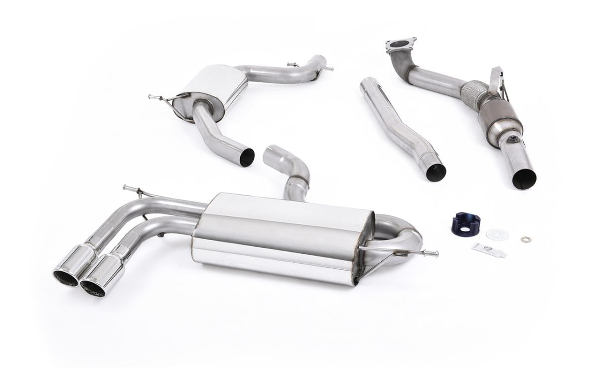 Audi A3 1.8 TSI - Turbo-Back Exhaust System with Hi-Flow Sports Catalyst and Polished Trims
