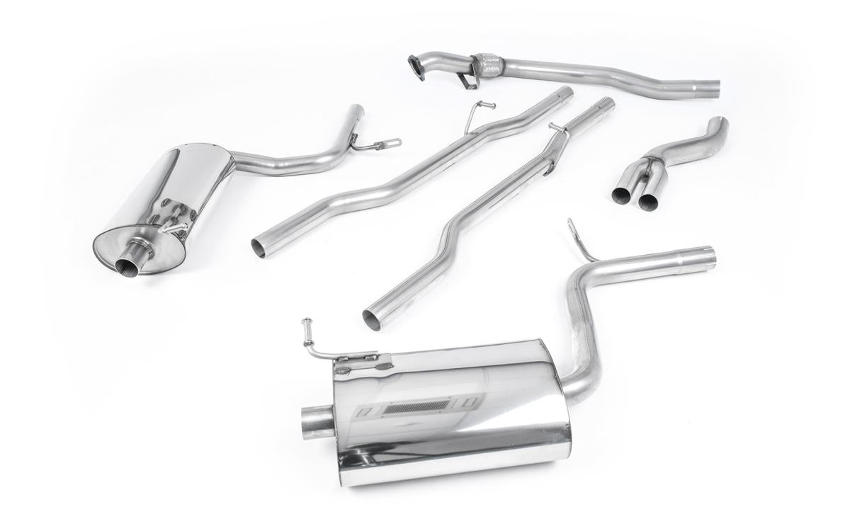 Audi A4 1.8T B6 Quattro Avant (5-speed) - Non-Resonated (Louder) Cat-Back Exhaust System with 100mm Trims