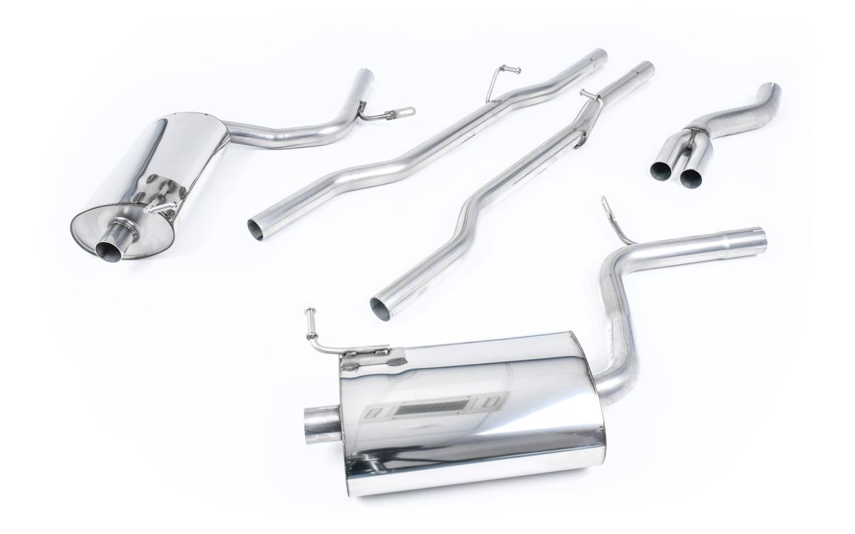 Audi A4 2.0 B7 Quattro/DTM - Non-Resonated (Louder) Cat-Back Exhaust System with GT100 Trims (For Tiptronic Models)