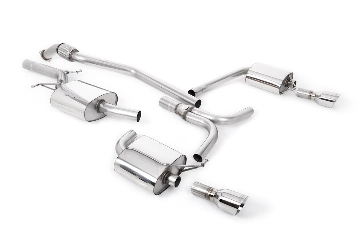 Audi A5 2.0 TFSI - Cat-Back Exhaust System with Dual Outlet Polished GT100 Trims