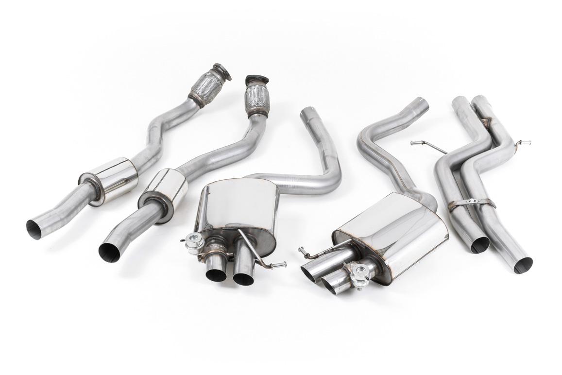 Audi RS5 B8 Coupe - Non-Resonated (Louder) Cat-Back Exhaust System - Uses OE Trims
