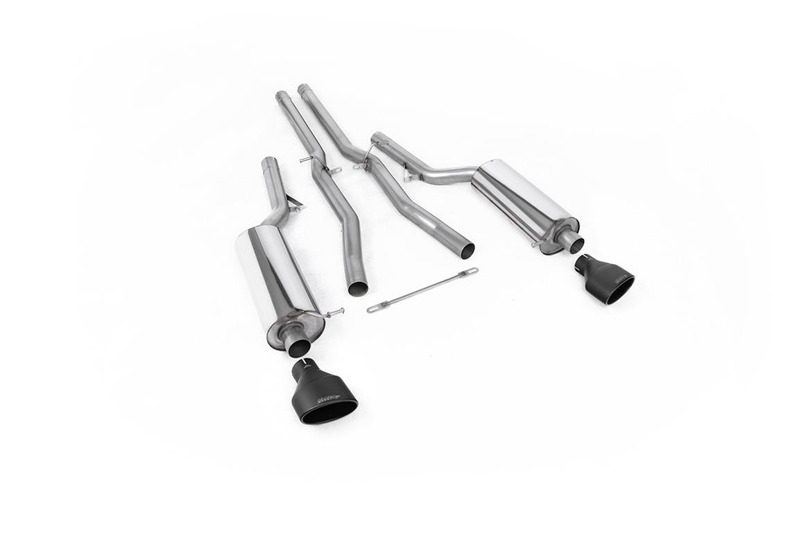 Audi RS6 C5 - Non-Resonated (Louder) Cat-Back Exhaust System with Cerakote Black Trims