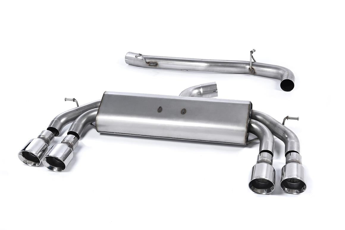 Audi S3 8V/8V.2 Sportback Non GPF - Non-Valved & Non-Resonated (Louder) Cat-Back Race Exhaust System with Quad Round Polished Trims