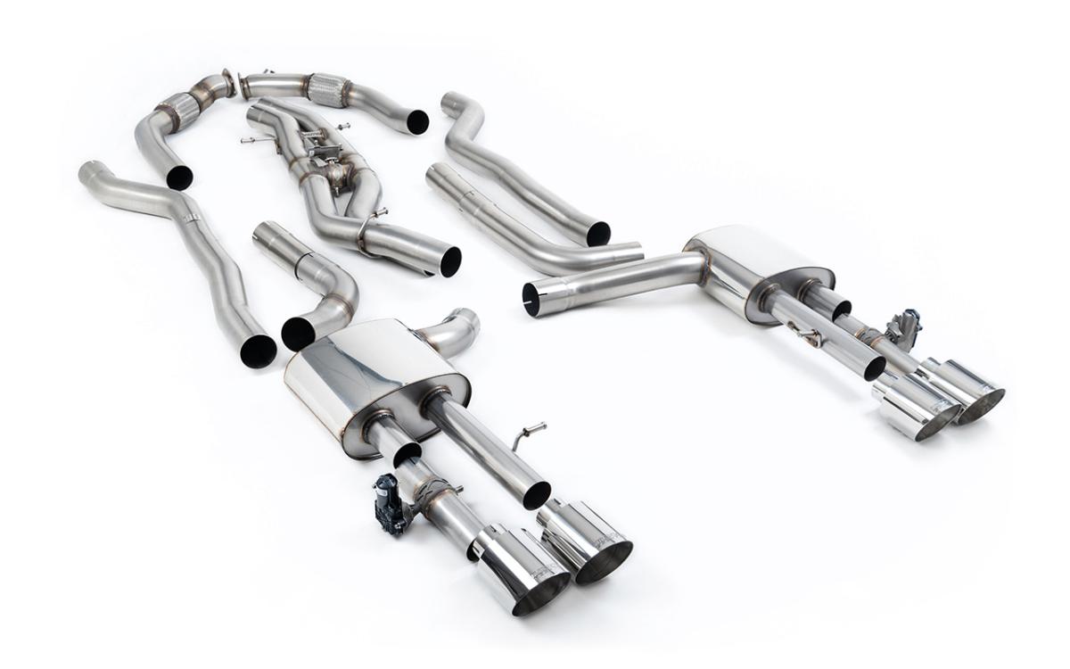 Audi S8 D5 V8 (Long Wheel Base) - Non-Resonated (Louder) Cat-Back with Polished Tips