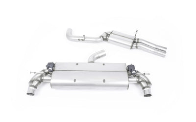 Audi TTRS MK3 Quattro - Resonated (Quieter) Cat-Back Exhaust System with Burnt Titanium Oval Trims