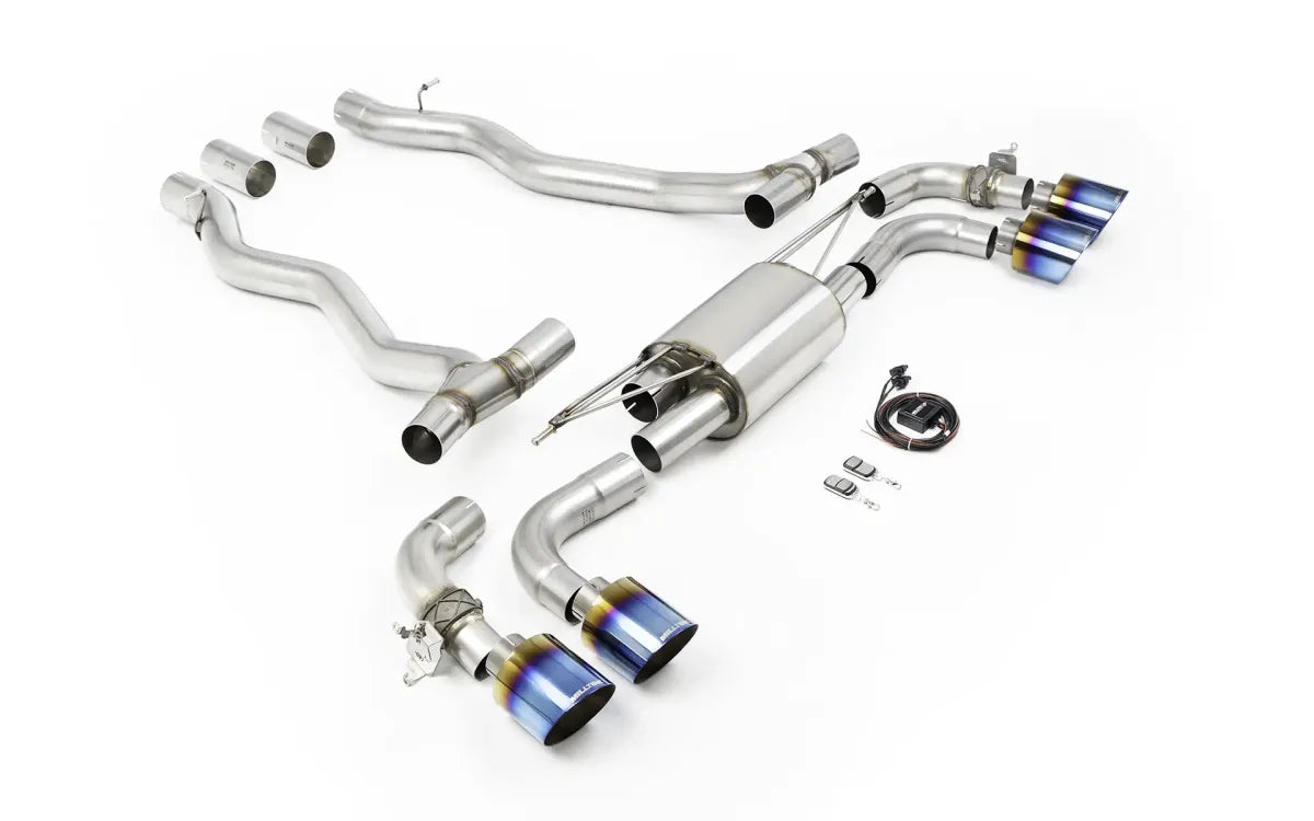 BMW M5 G90/G99 (NAS/ROW Spec) - Axle Back with Burnt/Blue Titanium Tips