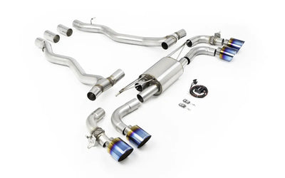 BMW M5 G90/G99 (NAS/ROW Spec) - Axle Back with Burnt/Blue Titanium Tips