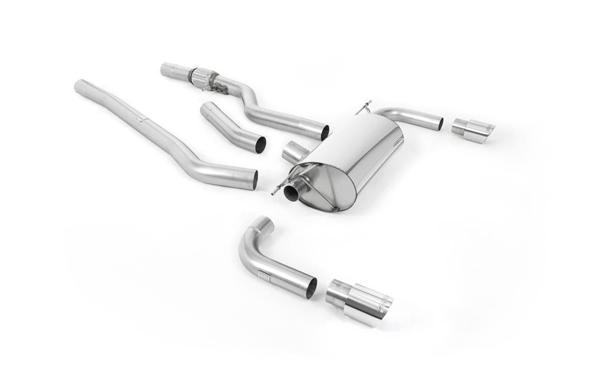 BMW 4 Series F32 428i Auto - Non-Resonated (Louder) Cat-Back Exhaust System Polished Trims (For 435i M Sport Valance)