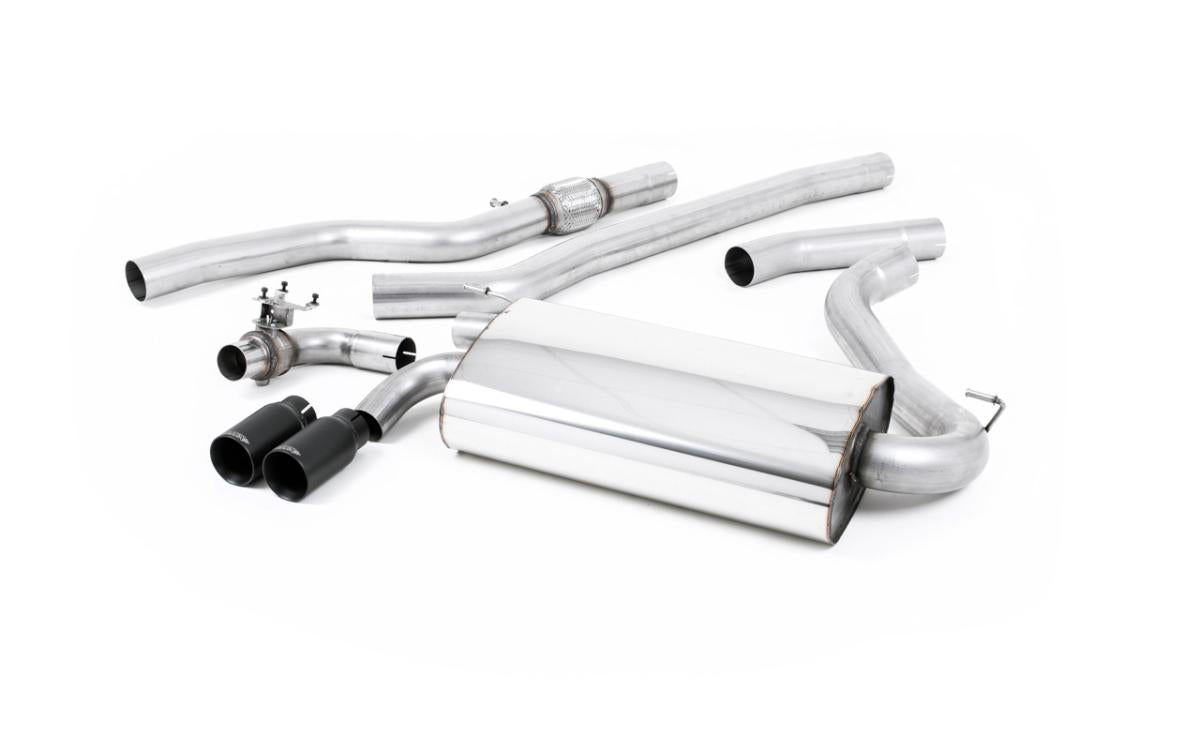 BMW 4 Series F32 428i Auto - Non-Resonated (Louder) Cat-Back Exhaust System with Cerakote Black trims
