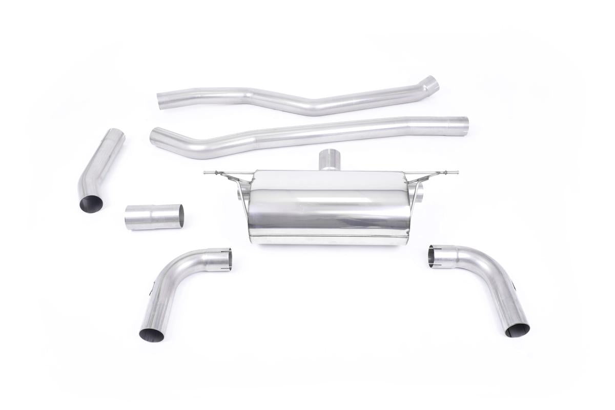 BMW F30 320i M Sport - Race Non-Resonated Cat-Back Exhaust System with Titanium GT-90 Trims