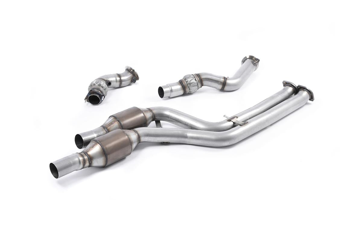 BMW F80 M3/F82 M4 - Large Bore Downpipe Pair with Hi-Flow Sports Catalysts (For Milltek Cat-Back)