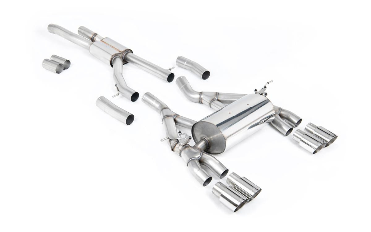 BMW F80 M3/F82 M4 - Race (Loudest) Cat-Back Exhaust System with Polished Trims