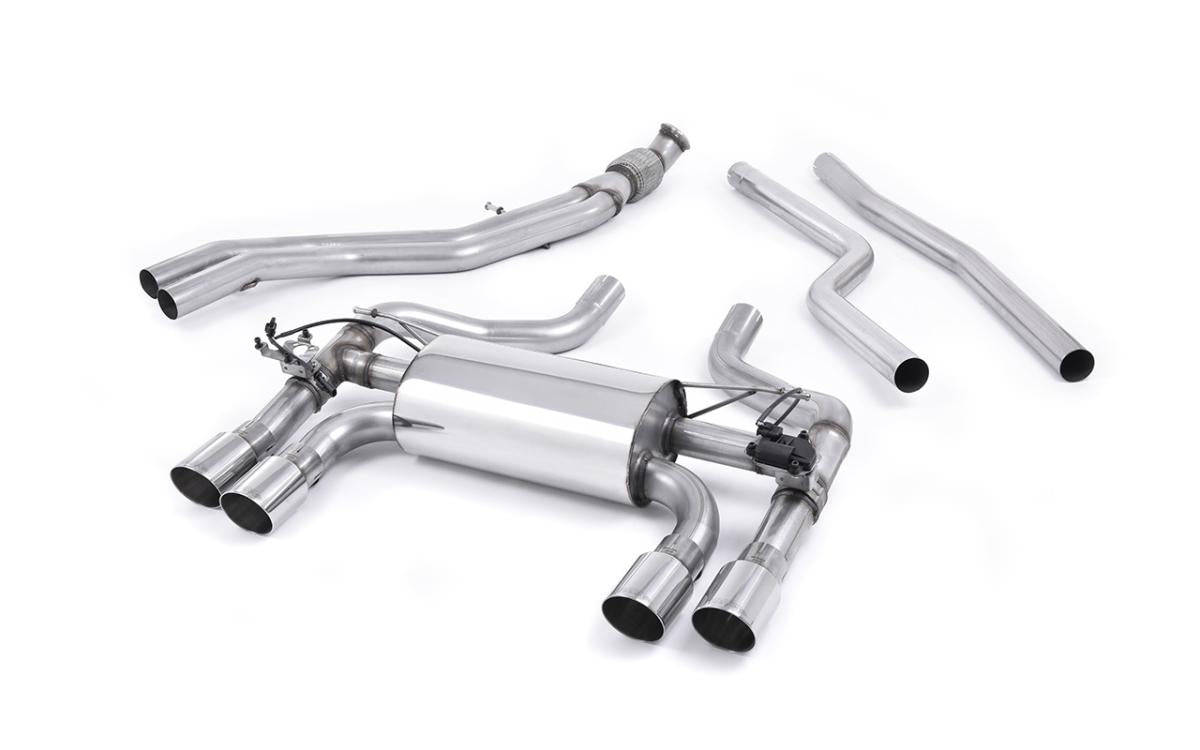 BMW F87 M2 - Cat-Back Exhaust System with Polished GT-90 Trims