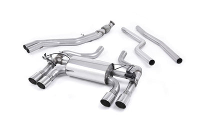 BMW F87 M2 - Cat-Back Exhaust System with Polished GT-90 Trims