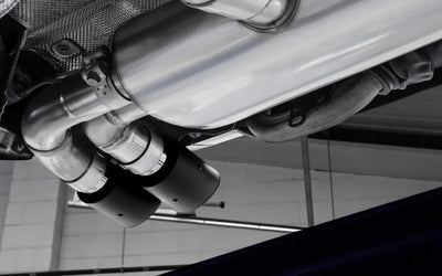 Land Rover Defender 90 5.0 V8 (NAS Non GPF Models) - Cat Back Valved System with Carbon Trims - Non Resonated (Loudest)
