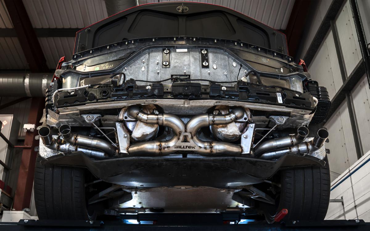 Chevrolet Corvette C8 (Euro OPF/GPF Models) - Particulate Filter-back with Polished Tips - Re-uses OE Valve motors
