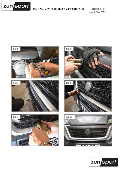Zunsport Fiat Ducato - Front Grille Set