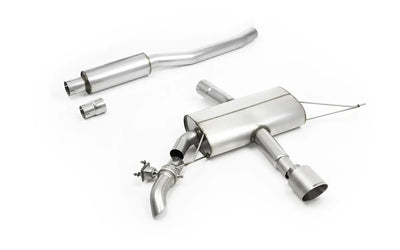 F66 Mini JCW - Resonated Particulate Filter-back System with Brushed Titanium Tips