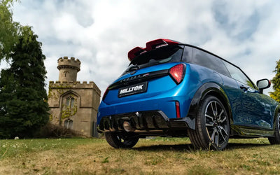 F66 Mini JCW - Resonated Particulate Filter-back System with Brushed Titanium Tips