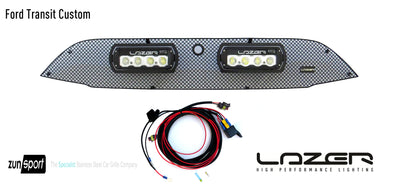 Zunsport Lazer: Ford Transit Custom - Upper Grille with RS4 Lights