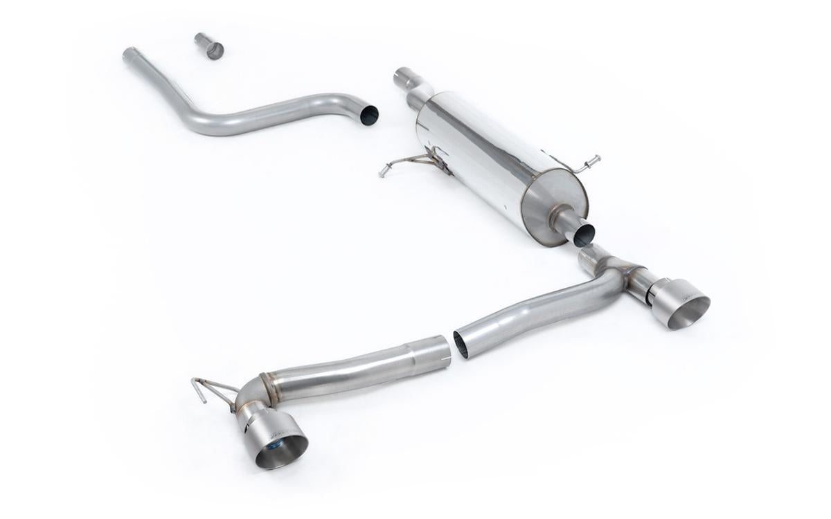Ford Fiesta MK8 1.0T ST Line (Dual Outlets) - GPF/OPF Back Resonated with Brushed Titanium GT-100 Trims (Includes Diffuser)