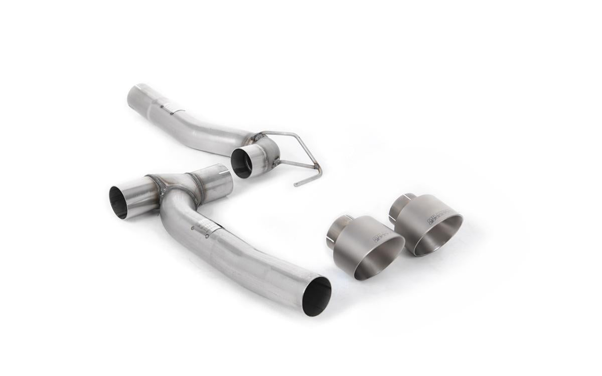 Ford Fiesta MK8 1.0T ST Line (Dual Outlets) - Upgrade Kit for Existing Milltek Cat Back Systems with Brushed Titanium GT-100 Trims (Includes Diffuser)