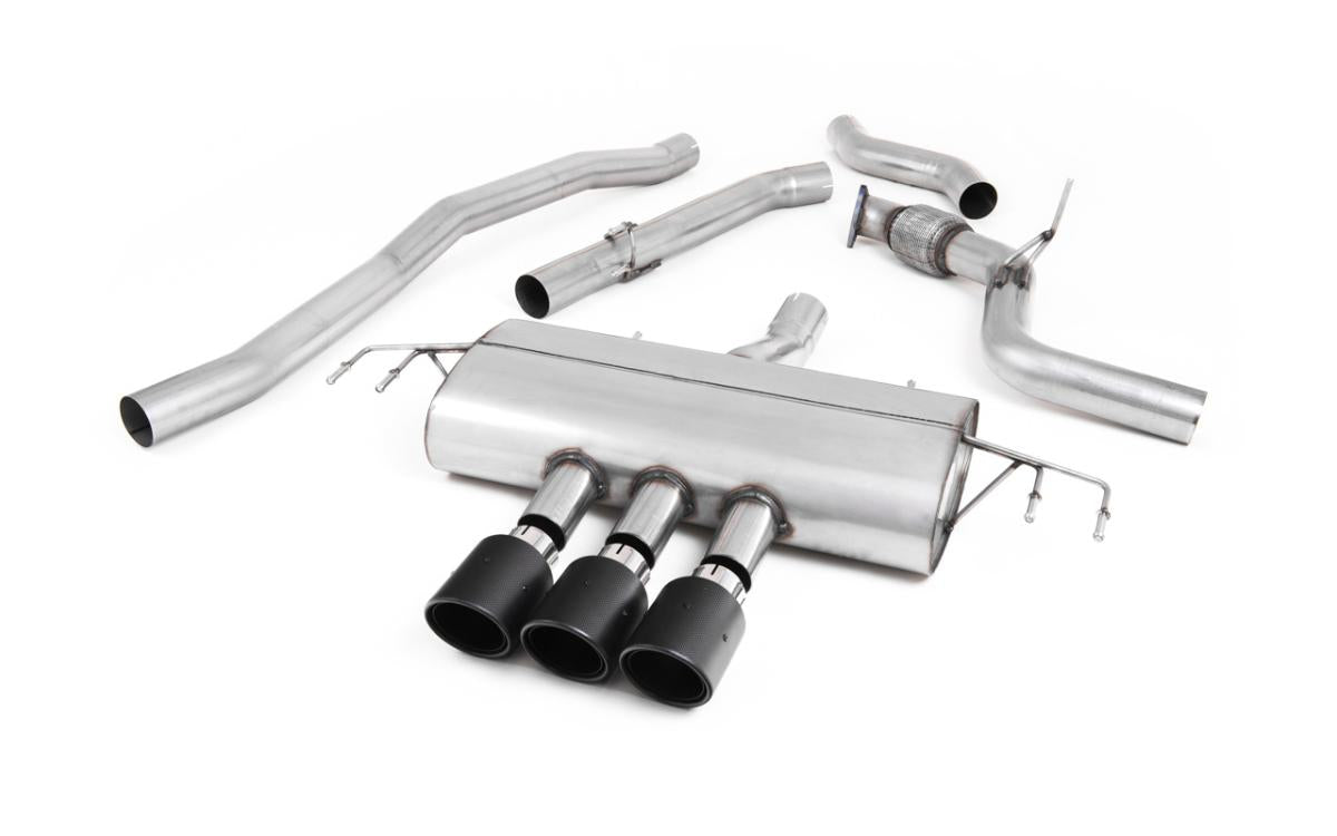 Honda Civic FK8 Type R - Non-Resonated (Louder) Cat-Back Exhaust System with 3 x Carbon Jet-100 Trims