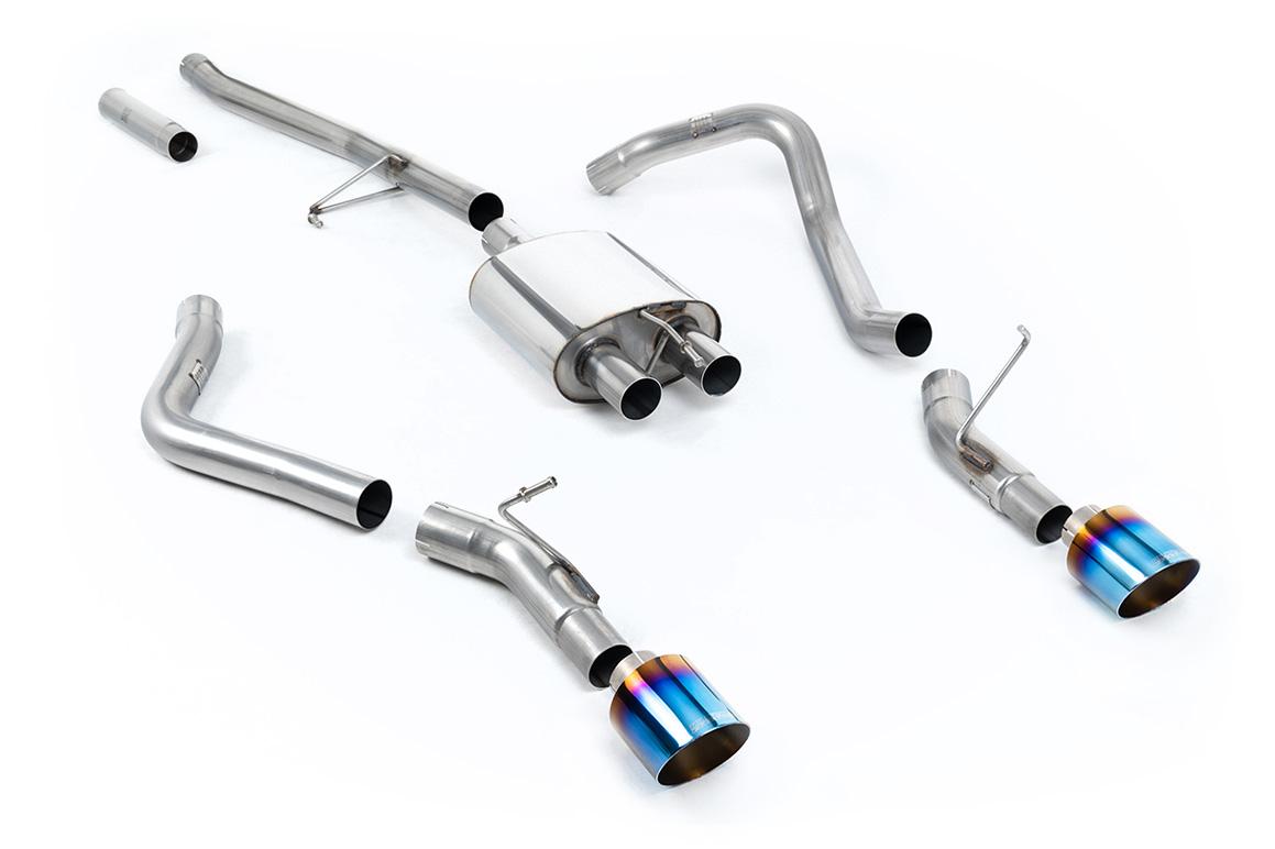 Jeep Gladiator 3.6 V6 - Side Exit Cat Back with GT-115 Burnt/Blue Titanium Tips