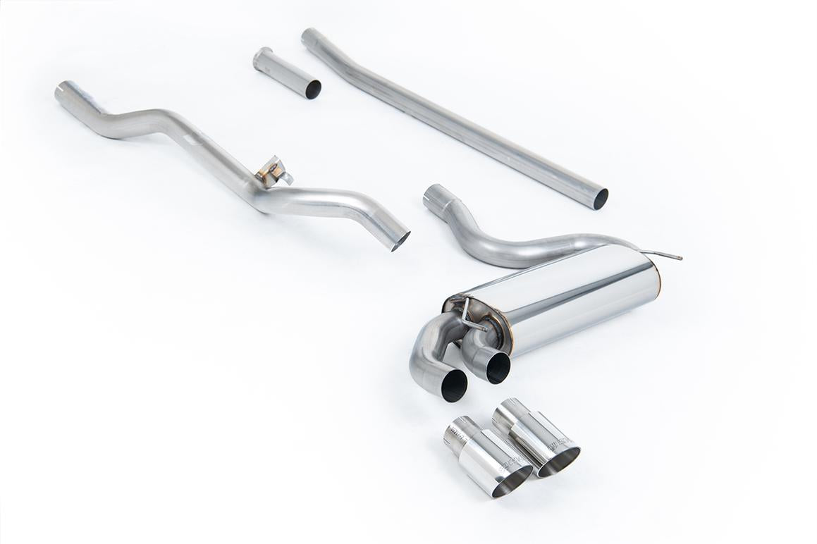 Audi Coupe UR Quattro 10V - Non-Resonated (Louder) Downpipe-Back Exhaust System with Polished OEM-Style Tips