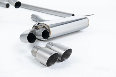 Audi Coupe UR Quattro 10V - Resonated (Quieter) Downpipe-Back Exhaust System with Titanium OEM-Style Trims