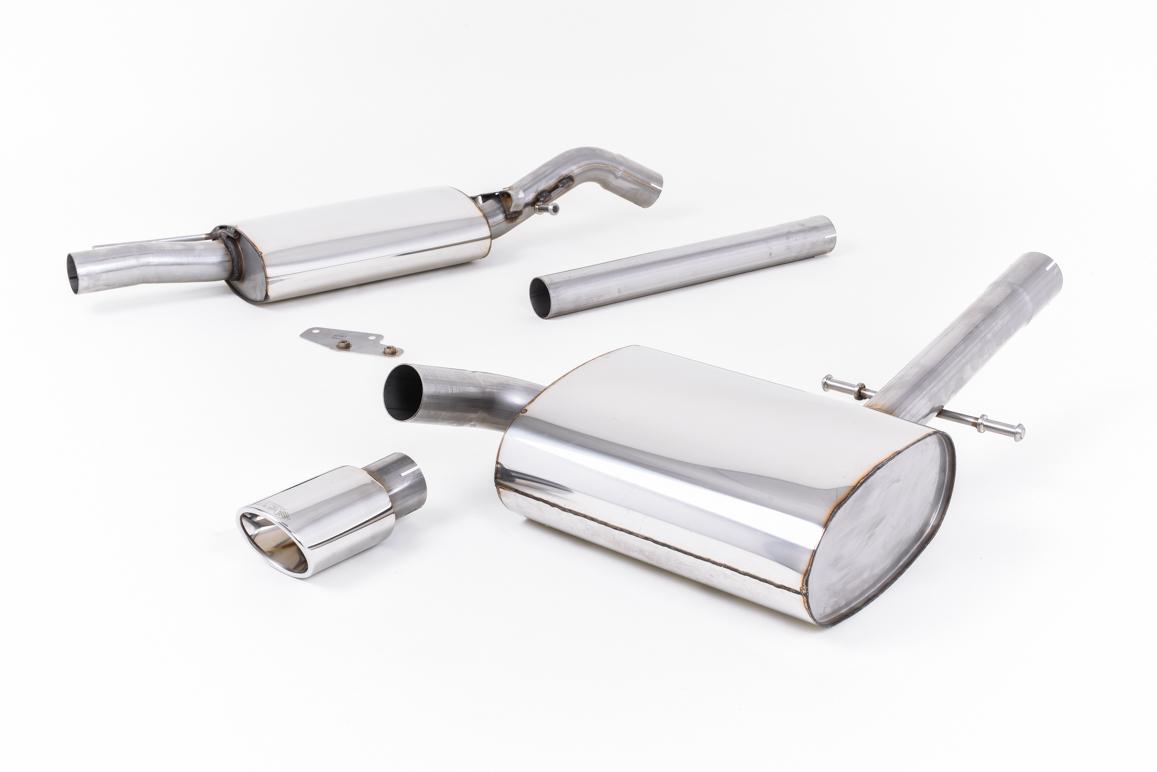 VW Corrado VR6 (1992 - 1995) - Resonated (Quieter) Cat-Back Exhaust System with Polished Oval Tip