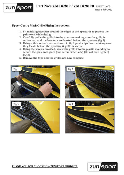 Zunsport Mercedes AMG A35 (W177) & CLA 200 AMG LINE - Centre Grille Set