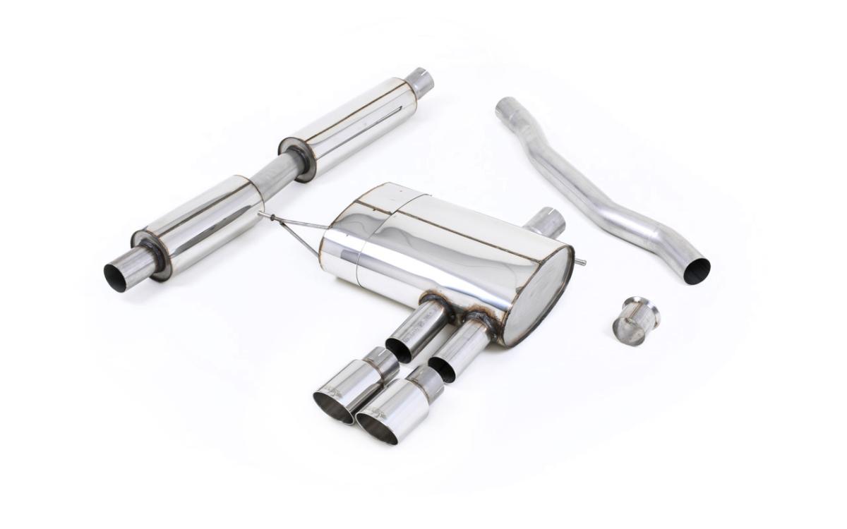 Mini Cooper S F56 - Resonated (Quieter) Cat-Back Exhaust System with Polished Tips