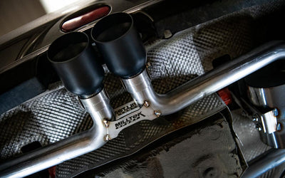 Mini Cooper S R53 - Resonated (quieter) Cat Back Exhaust System with Cerakote Black Trims
