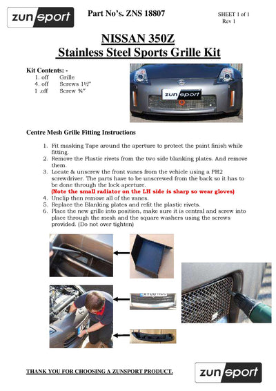 Zunsport Nissan 350Z
