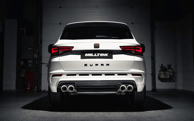Seat Ateca Cupra 300 4Drive (GPF Models) - Non-Resonated (Louder) GPF/OPF Back Exhaust System with GT-100 Polished Trims