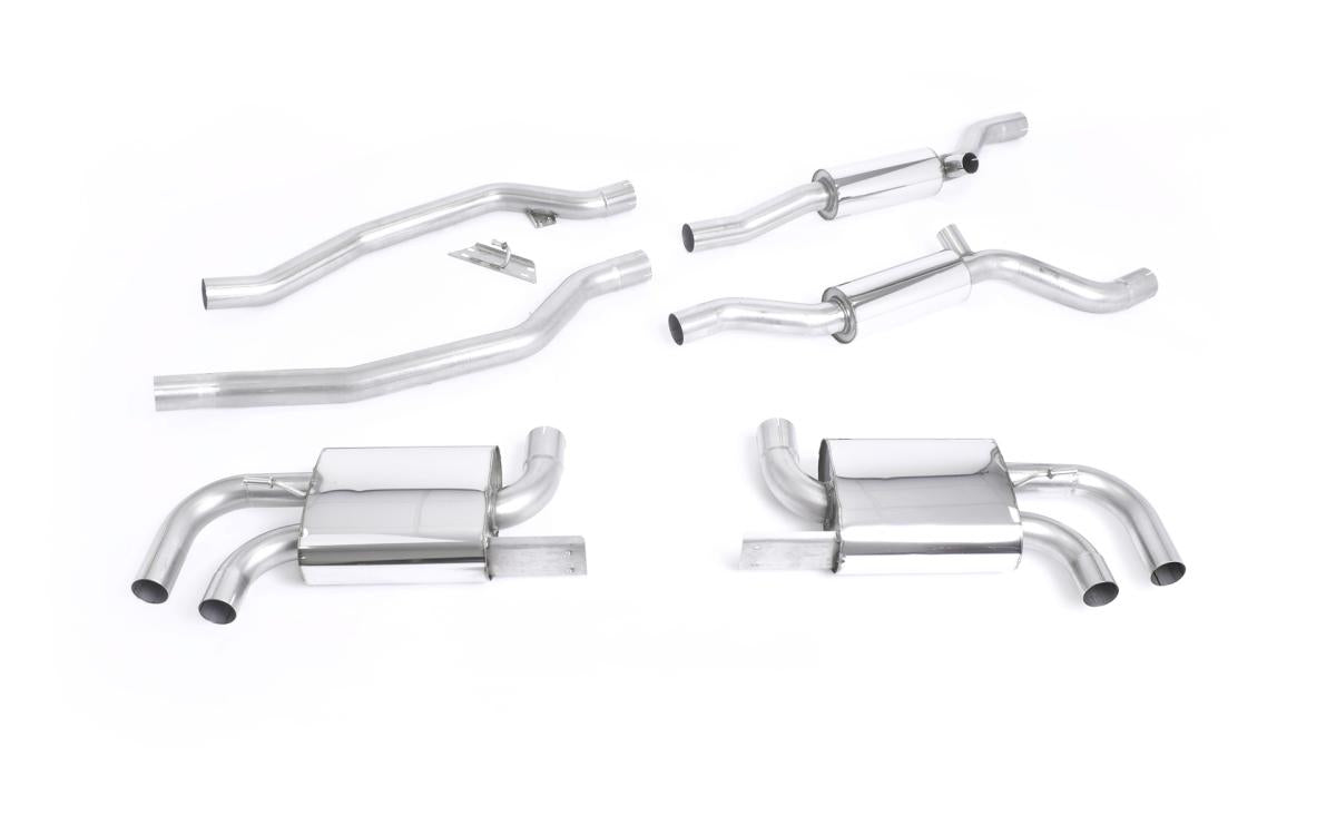 Porsche Cayenne 958 Turbo V8 (Pre-Facelift) - Resonated (Quieter) Cat-Back Exhaust System - Uses OE Tips