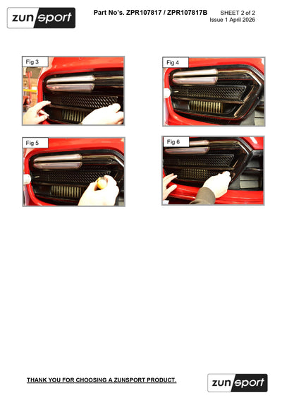 Zunsport Porsche Panamera 971 GTS Sport Turismo PDK - Outer Grille Set